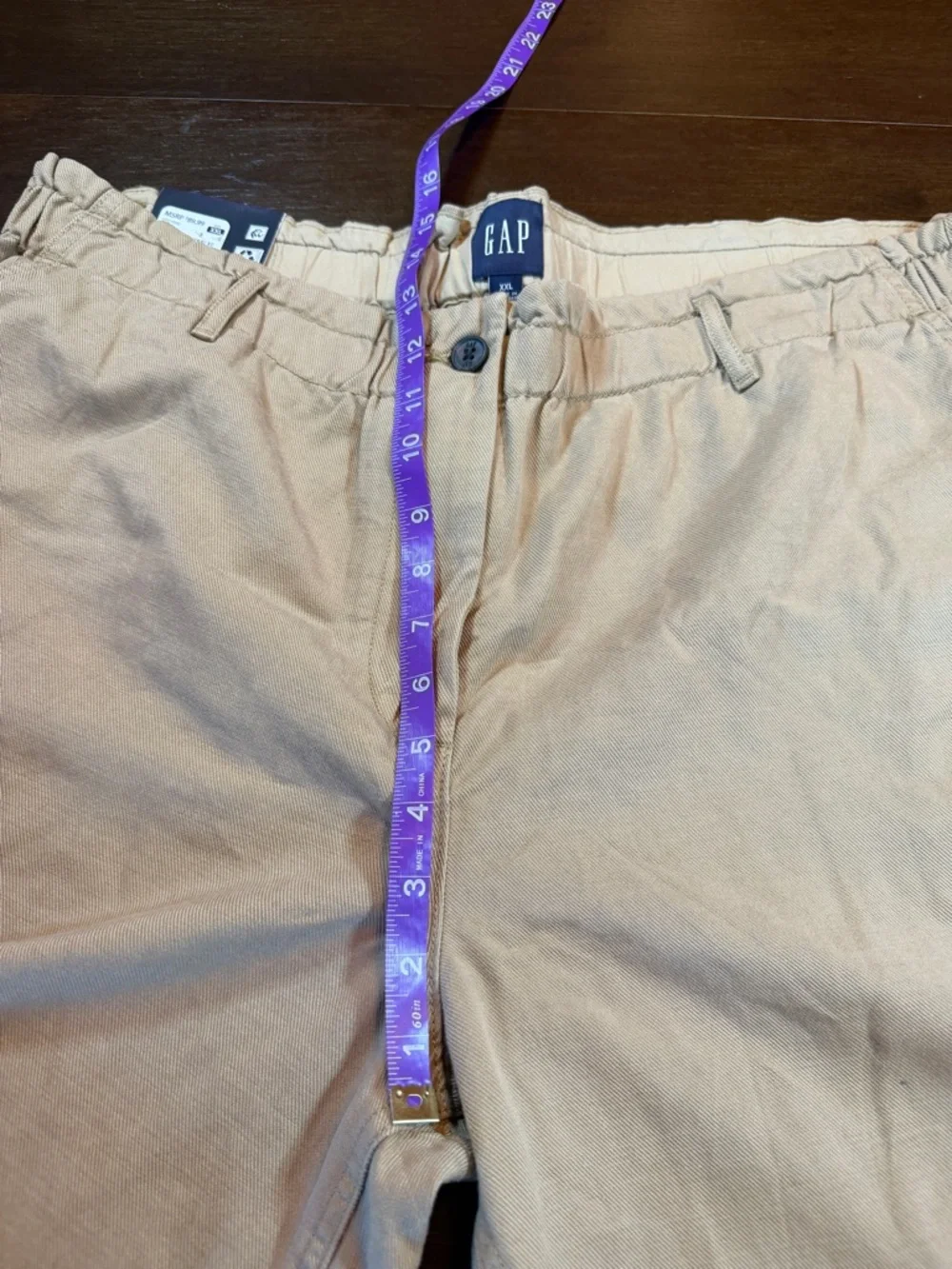 NWT Gap Cream Twill Wide Leg Pull On Pants Women's XXL Quiet Luxury